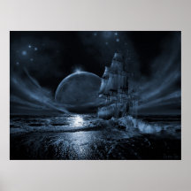 Geistschiffs-Reihe: Vollmondsteigen Poster