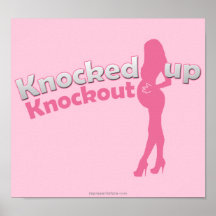 Geklopft herauf knockout Babyparty Mamma-zu- Plakate