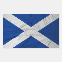 Geknitterte Schottland-Flagge Rechteckige Aufkleber
