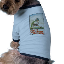 Gekommen nach Österreich für die Fischerei Hundetshirts