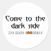 Gekommen zur dunklen Seite - wir haben Plätzchen! Runde Sticker