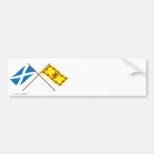 Gekreuzte Flaggen von Schottland Auto Sticker