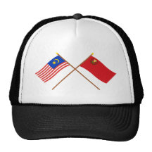 Gekreuzte Malaysia- und Kedah-Flaggen Baseballmützen