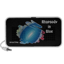 Gekritzel-Lautsprecher-Schwarz-Rhapsodie im Blau