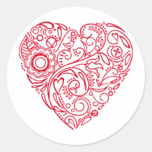 Gekritzelherz Sticker