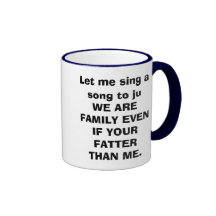 Gelassen mir singen Sie ein Lied zum ju, das, WIR  Tasse