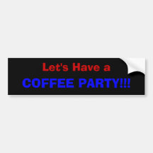 Gelassen uns haben Sie ein KAFFEE-PARTY!!! Autosticker