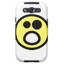 Gelb-Whoa offener Mund-Smiley Galaxy S3 Hüllen
