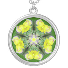 Gelbe Blume Mandela Amulett
