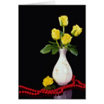 gelbe Blumen und Vasen-Blumen Karten