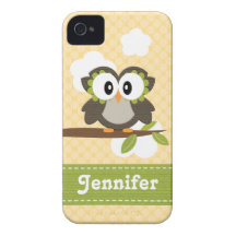 Gelbe Eule iPhone 4 Abdeckung Case-Mate-4s iPhone 4 Hüllen