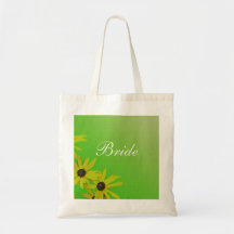 gelbe Gänseblümchen-Blumen-Hochzeitstasche