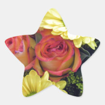 Gelbe Gänseblümchen und Rote Rosen Sticker