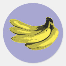Gelbe grafische Banane Sticker