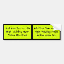 Gelbe, hohe Neonsicht Autosticker