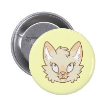 Gelbe Miezekatze Anstecknadelbuttons