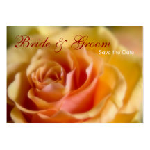 Gelbe Rose • Save the Date Minikarte Visitenkarte