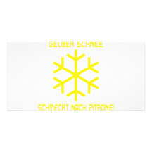 gelbe Schneeikone Fotokarten