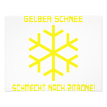 gelbe Schneeikone Individuelle Einladungskarte