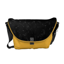 Gelbe schwarze Kristallbote-Tasche Kuriertaschen