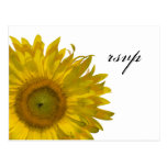 Gelbe Sonnenblume-Hochzeit UAWG Wartepostkarte