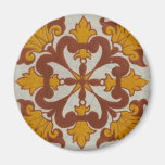 Gelbe spanische Fliese Browns Kühlschrankmagnet