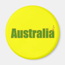 gelbe und grüne Geschenke Känguruaustralien-Logos Magnete