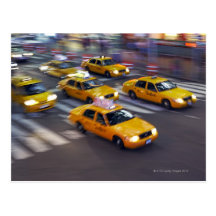 Gelben Taxis New York Postkarten