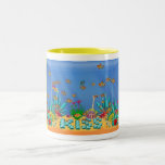 Gelber Aquarium-Becher Kaffee Tassen