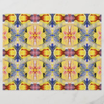 Gelber blaues Rot-Kaleidoskopentwurf Flyer