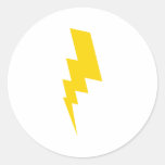 gelber Blitz Runder Sticker