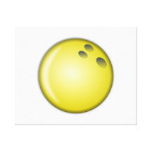 Gelber Bowlings-Ball Leinwand Drucke