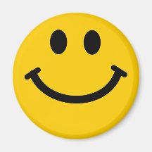 Gelber glücklicher Smileymagnet Magnets