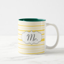 Gelber Herr Mug - Herr und Frau Becher-Set Tassen