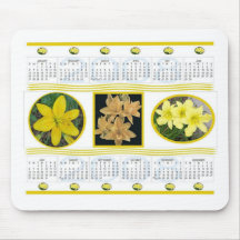 GELBER KALENDER DER LILIEN-2008 MAUSPADS