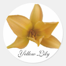 Gelber Lilien-Aufkleber