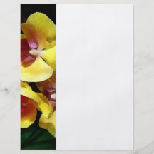 Gelber Orchideen-Schatten und Licht Vollfarbige Flyer