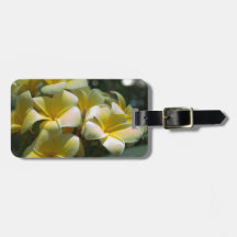 Gelber Plumeria-Gepäckanhänger Kofferanhängern