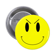 Gelber schlechter Smiley KRW Buttons