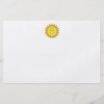 Gelber Sommer Sun mit einem glücklichen Gesicht Flyer Druck