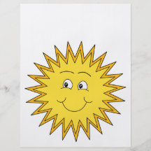 Gelber Sommer Sun mit einem glücklichen Gesicht Individuelle Flyer