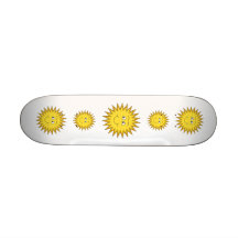 Gelber Sommer Sun mit einem glücklichen Gesicht Personalisiertes Deck