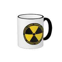Gelber Strahlungs-Symbol-Becher Teetassen