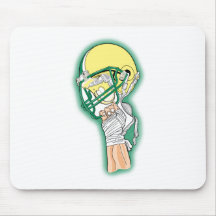 gelber Sturzhelmsieger Mousepad