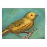 Gelber Trällerer-Aquarell Karten