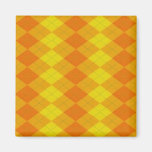 Gelber u. orange Argyle Magnet
