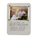 Gelber und grauer Anker-Strand Save the Date Magnet