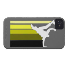 Gelber/weißer iPhone 4 Kasten BBOY Steigung iPhone 4 Case-Mate Hülle