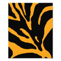 Gelber Zebra-Streifen-Tierdruck Photo Druck