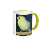 Gelber zitronengelber Becher Kaffee Haferl